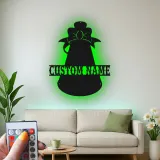 Custom Angel Bell Led Light Metal Wall Art Personalized Holiday Gift Christmas Home Decor