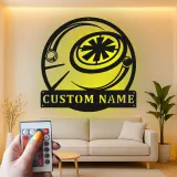 Panneau en métal LED de billard personnalisé | Décoration de salle de jeux 9-Ball personnalisée | Art mural de joueur de billard éclairé | Cadeau unique pour passionné de billard