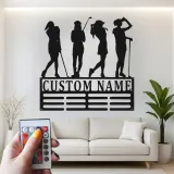 Custom Women's Golf Sign with LED | Personalized Metal Wall Art for Her | Golf Team Gift & Clubhouse Decor