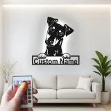 Cartel de metal LED personalizado para perros, regalo para amantes de mascotas, decoración para salones de padres de perros