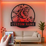 Personalized Sloth LED Sign | Custom Metal Name Wall Art for Nursery | Jungle Animal Decor | Kid's Room Light Gift