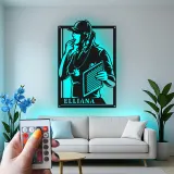 Décoration murale en métal LED personnalisée pour entraîneur - Cadeau pour entraîneurs, décoration de bureau pour passionnés de sport