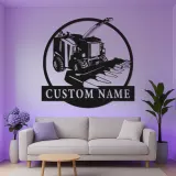 Custom Tractor Metal Sign with LED | Personalized Farmer Gift | Farmhouse Agriculture Wall Decor