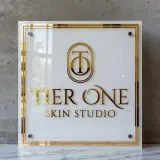 Custom Square Acrylic Sign | 3D Metal & Acrylic Business Logo | Personalized Salon, Spa & Office Wall Decor for Modern Brands