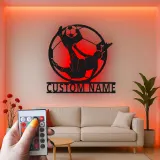 Panneau LED Personnalisé Joueur de Football | Décoration Murale en Métal Personnalisée | Décor & Cadeau pour Athlète