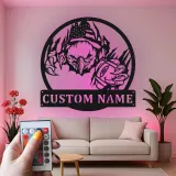 Cartel de metal personalizado con luz LED de águila americana y fútbol, regalo personalizado para aficionados al fútbol, decoración de man cave