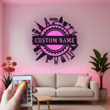 Custom Handyman Tools Sign | Personalized LED Metal Wall Art for Workshop or Garage | Carpenter & Craftsman Gift