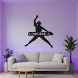 Cartel de metal personalizado de lanzadora de softball | Luz LED de nombre para habitación de chicas | Regalo personalizado para atleta | Arte mural deportivo femenino
