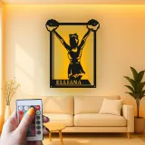 Insegna in metallo LED personalizzata per cheerleader - Regalo per appassionati di cheerleading per camera da letto o decorazione per palestra