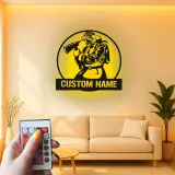 Personalized Firefighter LED Sign | Custom Metal Wall Art for Man Cave | Fire Station Decor | Hero Gift