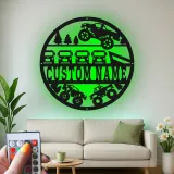 Personalized Monster Truck Sign | LED Metal Wall Art | Custom 4x4 Garage Decor for Man Cave | Off-Road Adventure Gift