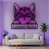 Insegna in Metallo LED Personalizzata per Amanti degli Animali - Regalo per Decorare la Camera da Letto o il Soggiorno 1