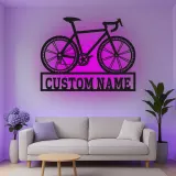 Insegna in metallo LED personalizzata per ciclisti regalo per garage o decorazione per man cave