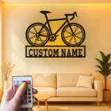 Insegna in metallo LED personalizzata per ciclisti regalo per garage o decorazione per man cave