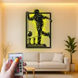 Insegna in metallo personalizzata con luce LED per giocatori di bowling - Regalo personalizzato per appassionati di bowling e decorazione per sale giochi
