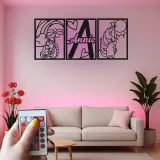 Custom Unicorn Led Light Metal Wall Art Personalized Gift for Kids Bedroom Decor with Name and Initial
