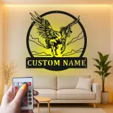 Pegasus LED Metal Wall Art | Custom Name Sign for Nursery & Bedroom | Personalized Flying Horse Fantasy Decor Gift