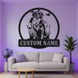 Custom Labrador Retriever Hunting Sign | LED Metal Wall Art for Hunters | Personalized Duck Dog & Outdoor Enthusiast Gift