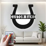 Personalized Horseshoe Sign with LED | Custom Name Metal Wall Art | Rustic Farmhouse & Barn Decor | Gift for Horse Lover