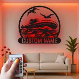 Personalisierte U-Boot Metall Schild | LED Nautische Wandkunst | Individuelles Navy Veteran Geschenk | Maritime Dekoration