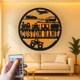 Cartel de metal LED de transporte personalizado regalo para decoración de guardería o sala de juegos