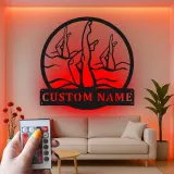 Panneau de natation synchronisée | Décoration murale en métal LED personnalisée | Plaque de nom de nageur personnalisée | Cadeau pour l'équipe de natation