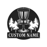 Insegna in metallo LED personalizzata per cestino da disc golf - Regalo per giocatori di disc golf e decorazione per sala giochi 1