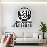 Custom Golf Couple Metal Sign | Personalized Golfer LED Wall Art | Unique Anniversary Gift for Golfers | Home Bar Decor