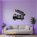 Personalized Fire Truck Name Sign | LED Metal Wall Art for Boys Room | Custom Kids Decor | Nursery Night Light