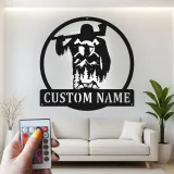 Custom Lumberjack Metal Sign | LED Mountain Wall Art | Personalized Outdoorsman Gift for Rustic Cabin Decor