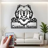 Décoration murale en métal personnalisée avec ours, lumière LED, cadeau pour les amoureux de la faune, décoration de chalet rustique 1