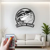 Custom Catfish Led Light Metal Wall Art Personalized Fishing Gift for Anglers Man Cave or Cabin Decor