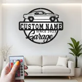 Custom Muscle Car Led Light Metal Wall Art Personalized Garage Gift for Car Enthusiasts Man Cave Decor 7