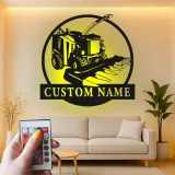 Custom Tractor Metal Sign with LED | Personalized Farmer Gift | Farmhouse Agriculture Wall Decor