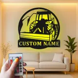 Cartel de metal LED de tractor personalizado Regalo para agricultores Decoración rústica para el hogar o granero