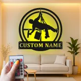 Cartel de metal LED personalizado para limpiadores de ventanas, regalo único para limpiadores, decoración de oficina o taller