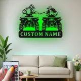 Cartel de metal LED personalizado para motorista de ATV, regalo personalizado para entusiastas del off-road, decoración para garaje o man cave 2