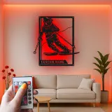 Custom Skier Led Light Metal Wall Art Personalized Skiing Gift for Winter Sports Enthusiasts Game Room Decor