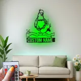Décoration murale en métal personnalisée Cockatoo avec rétroéclairage LED - Cadeau pour les amoureux des oiseaux, décoration de salon ou de chambre d'enfant
