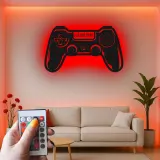 Gamer-Tag LED-Schild | Individuelle Controller Metall-Wandkunst | Personalisierte Gaming-Raum-Dekoration | Teen Geschenk
