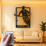 Personalized Field Hockey Sign | LED Metal Wall Art | Custom Player Name | Game Room Decor & Athlete Gift