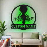 Custom Tree of Life Led Light Metal Wall Art Personalized Gift for Nature Lovers Living Room or Garden Decor