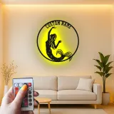 Custom Mermaid Metal Sign | Personalized LED Name Light | Girls Room & Nursery Decor | Nautical Beach House Wall Art