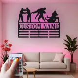 Custom Brazilian Jiu-Jitsu Led Light Metal Wall Art, Personalized Martial Arts Grappling Decor, BJJ Gift for Athletes Gym Room