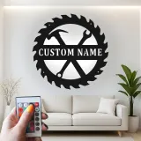 Custom Workshop Tools Led Light Metal Wall Art Personalized Gift for Handyman Garage Decor