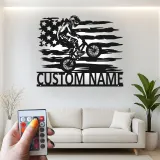 Insegna in metallo LED personalizzata per ciclisti con BMX Rider - Regalo per ciclisti, decorazione per camera da letto o sala giochi per adolescenti