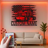 Insegna in metallo LED personalizzata per camion semi, regalo per camionisti, decorazione per garage o man cave 9