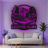 Cartel de metal personalizado con luz LED de tornamesa regalo para amantes de la música decoración de estudio o sala de juegos 1