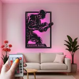 Insegna LED Personalizzata Arti Marziali | Arte Murale in Metallo Karate Personalizzata | Regalo per Combattente | Decorazione Dojo e Studio