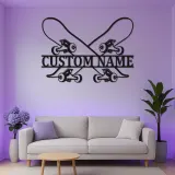 Panneau LED personnalisé avec skateboards croisés | Décoration murale skateur personnalisée | Déco chambre ado | Cadeau original pour board